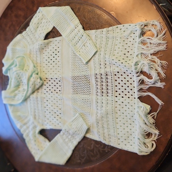 Introspect Pale Green Sweater Sz M - Picture 5 of 8